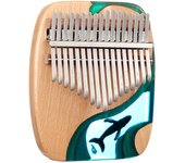 17 teclas de madera de haya Kalimba dedo pulgar Piano Mini Kalimba instrumento Musical portátil varios colores