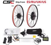 Kit de conversión de bicicleta eléctrica, Kit de conversión de bicicleta eléctrica de 20-29 pulgadas, 700C, 36V, 250W, 48V, 1000W, 1500W, rueda delantera y trasera con Motor de buje de bicicleta