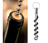Sacacorchos multifuncional creativo para vino tinto, de acero inoxidable, para exteriores, herramienta para acampar negro