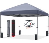 Centro de lona ABCCANOPY de acero de alta resistencia de 3 niveles. Incluye ruedas. Gran capacidad para 8 personas. Fácil de calentar agua. Accesorios incluidos. Carpa, bloqueo de un toque.