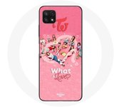 Coque pour Samsung Galaxy A22 5G TWICE Logo Rouge Affiche What Is Love