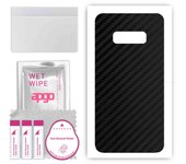 apgo Protective Skin Sticker for the back compatible with Samsung Galaxy S10e, Wrap Film, Foil, Vinyl - Pattern Carbon Black