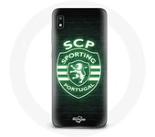 Coque maniacase pour Samsung Galaxy A10 scp sporting portugal lumineux fond noir