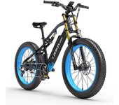LANKELEISI RV700 1000W 48V16AH FRENO HIDRÁULICO DE DOBLE SUSPENSIÓN 26*4,0 BICICLETA FAT BICICLETA DE NIEVE Bicicleta eléctrica para hombres 1000W48V16AH