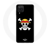 Coque pour Samsung Galaxy A42 5G One Piece Manga Tete de Mort Fond Noir