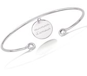 Les Trésors De Lily [R2553] - Bracelet Argent 'Maman d'Amour' argenté (rhodié) - 53 mm 12 mm