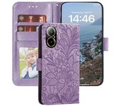 Funda de libro para Realme C67 Note 50 C51 C53 C35 C55 C33 C11 C3 C21Y C25Y 8 8i 12 11 Pro 10 Cartera de cuero con flores, funda con tapa, ranuras para tarjetas, moda femenina Realme 12 Pro rojo