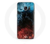 Coque pour Samsung Galaxy S6 edge fond de texture abstraite rouge noir bleu