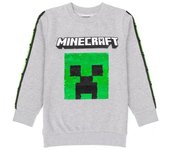 Minecraft Niños/Niños Lentejuela Flip Sudadera 11-12 gris