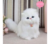 Simulación Vocal relleno de felpa gato juguete suave eléctrico lindo gato de peluche muñeca niña juguete