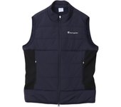 Chaqueta térmica elástica, cortavientos, impermeable, con logo inscrito y cremallera, para golf, azul marino [Champion], para hombre C3-AG604 azul oscuro