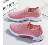 Zapatos de mujer, zapatillas de verano cómodas para mujer, zapatillas de deporte transpirables de malla, calcetines para mujer, zapatos deportivos casuales ligeros, mocasines planos para mujer 36 negro