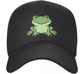 Moda linda divertida rana verde gorra de béisbol unisex mujeres transpirable papá sombrero protección solar gorras snapback Adjustable Cap