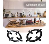Rejilla para estufa de gas negra, salvamanteles, soporte para anillos de café, rejilla para horno, soporte para olla de leche