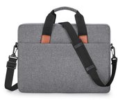 Bolsa para portátil de 16  a prueba de golpes: Maletín espacioso y ligero de un solo hombro para hombres y mujeres. 13.3 inches negro