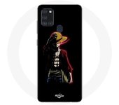 Coque Maniacase pour Samsung Galaxy A21s one piece manga anime luffy fond noir