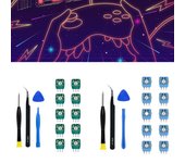 Potenciómetro para mando de PS5, repuesto de potenciómetro, resistencia con destornillador, pinza, palanca, módulo de palanca, sensor A