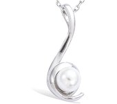 Les Trésors De Lily [H5473] - Pendentif Argent 'Perla' ivoire argenté (rhodié) - 30x10 mm- 6 mm