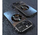 Lente de cámara de cristal de lujo para funda de carga inalámbrica magnética Magesafe para iPhone 11, 12, 13, 14, 15, 16 Pro Max Plus, funda a prueba de golpes iPhone 16 Pro Max negro