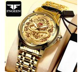Nuevo Reloj de hombre de lujo de marca superior con caja Golden Dragon resistente al agua relojes de cuarzo
