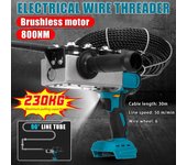 Extractor de cables de conducto de 800NM, herramientas eléctricas, enhebrador de cables eléctricos, máquina de encordado para batería Makita de 18V