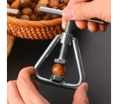 Abridor de nueces Manual multifuncional, herramienta de cocina de nogal, desgranador de nueces de acero inoxidable plata