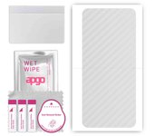 apgo Protective Skin Sticker for the back compatible with Umidigi F3, Wrap Film, Foil, Vinyl - Pattern Transparent Carbon