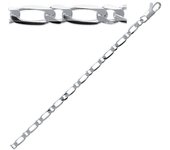 Les Trésors De Lily [Q4157] - Bracelet Argent 'Figaro' argenté - 21 cm 3 mm plata