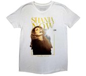 Camiseta Unisex para Adulto de la Gira 2018 de Shania Twain con Foto del Micrófono L blanco