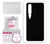 apgo Protective Skin Sticker for the back compatible with Xiaomi Mi 10 5G, Wrap Film, Foil, Vinyl - Pattern Matte Black