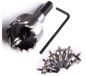 Juego de brocas con punta de carburo de 16-50 mm, herramienta de sierra perforadora de aleación de madera y metal 50mm