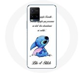 Coque pour Vivo Y21s 2021 / Y21 2021 Lilo et Stitch Ohana Citation Blanc