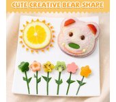 Molde para sándwich con forma de oso, ideal para tostar pan, cortar y hornear, ideal para niños, con accesorios de cocina interesantes.