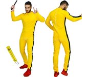 Cosplay de Bruce Lee con nunchaku, disfraz de Bruce Lee para Halloween, C065 [monoii] amarillo