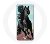 Coque pour Samsung Galaxy A51 5G Le Cheval Noir De La Race Frisonne