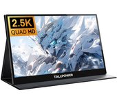 Monitor portátil TALLPOWER JH01 de 15,6 pulgadas, pantalla Full HD 2K de 1920 x 1080, frecuencia de actualización de 60 Hz, 100 % sRGB, ángulo de visión de 178°, 2 puertos Type-C 3.1, 1 HDMI JH01 negro