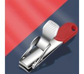 Cortaúñas plegables portátiles de acero inoxidable con llavero: práctica herramienta de pedicura para el cuidado sobre la marcha rojo