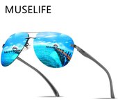 Nuevas gafas de sol polarizadas para hombre, gafas de sol clásicas para conducir, montura metálica con lentes de espejo, gafas de sol para hombre y mujer. As Picture