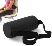 Almohada en rollo Lumbar, espuma viscoelástica, alivia el dolor de espalda, mejora la postura, soporte de cintura, accesorios para vehículos domésticos azul royal