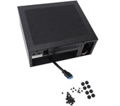 Carcasa de PC con puertos USB 3.0 para placa base ITX, ranuras PCI con perforaciones de malla, disipación de calor, torre para juegos