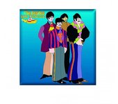 The Beatles Imán para nevera submarino amarillo Mar de la ciencia One Size negro