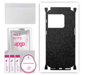 apgo Protective Skin Sticker for the back+sides compatible with OnePlus 10 Pro, Full Wrap Film, Foil, Vinyl - Pattern Black Honeycomb