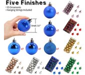 35 bolas de Navidad para decorar el árbol de Navidad, bolas colgantes rojo