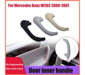 Nuevo Cubiertas de tirador de puerta Interior delantera, trasera, izquierda y derecha, embellecedor de manijas para Mercedes Benz W203 2000-2007 Black-Left