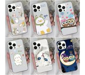 Funda para Apple iPhone 15 14 13 12 11 Pro Max X XS XR SE Lindo gato búho transparente a prueba de golpes mate suave silicona anti caída cubierta para iPhone parachoques iPhone 11