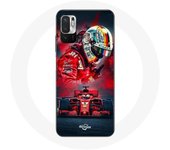 Coque pour Xiaomi Redmi Note 10 5G Formule 1 Sebastian Vettel Pilote F1 Rouge