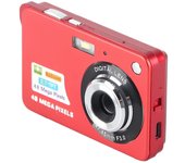 Cámara digital 4K de 48 MP con zoom 8X y antivibración, pantalla LCD de 2,7 pulgadas, C3 48, color rojo