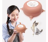 Alimentador de leche para gatitos de 200ml, bebedero biónico de silicona para gatos, alimentador de biberones para cachorros, 4 tetinas, múltiples gatitos, tazón de leche con burbujas para amamantar