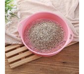 Tamiz japonés de malla plástica para tierra, ideal para jardinería y suculentas. color rosa