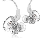 QKZ AK6 Auriculares deportivos HiFi universales de 3,5 mm Auriculares intrauditivos para correr con micrófono blanco